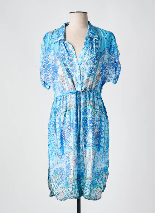 Robe mi-longue bleu VANIA pour femme
