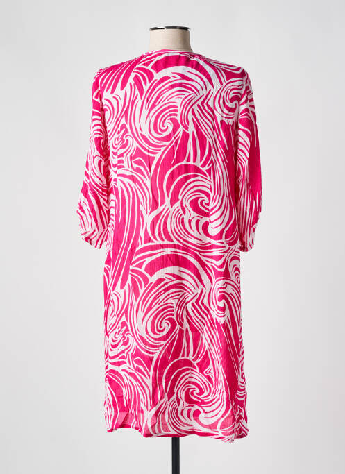 Robe mi-longue rose BARANDI pour femme