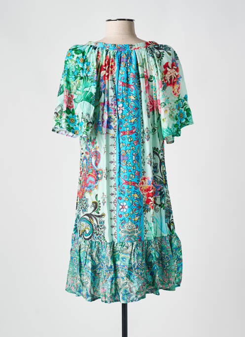 Robe mi-longue vert VANIA pour femme