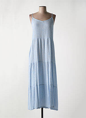 Robe de plage fines bretelles bleu SENORETTA femme
