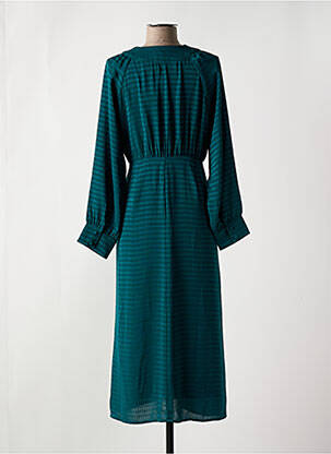 Robe mi-longue manches longues manches longues vert ANDY & LUCY femme