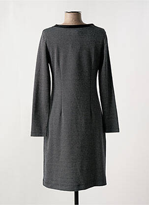 Robe mi-longue imprimé fantaisie manches longues noir SISTTER femme