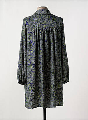 Robe courte coupe évasée manches longues vert SWEEWË femme