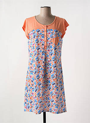 Chemise de nuit imprimé fleurs orange MASSANA femme