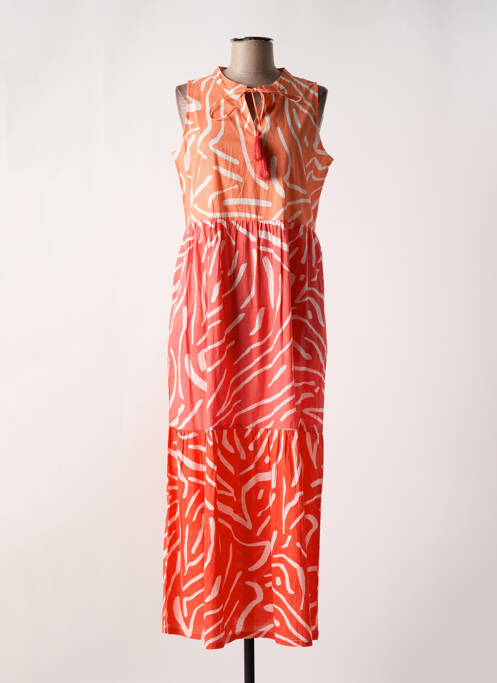 Robe de plage coupe cintrée orange SENORETTA femme