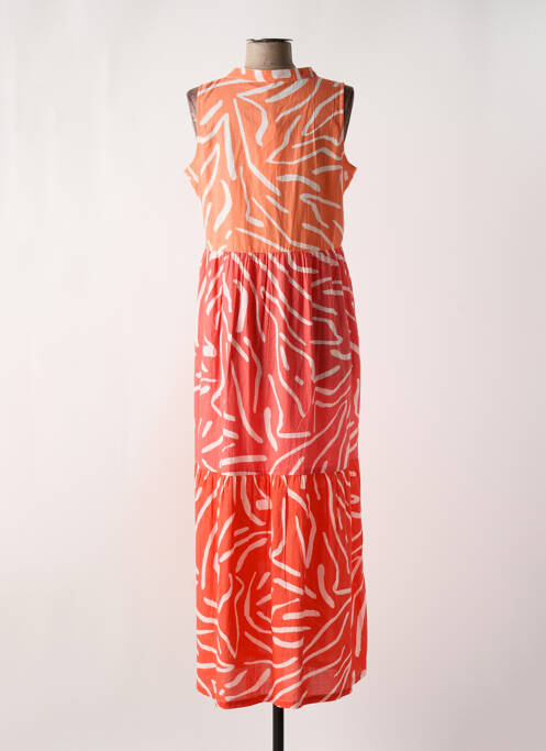 Robe de plage coupe cintrée orange SENORETTA femme