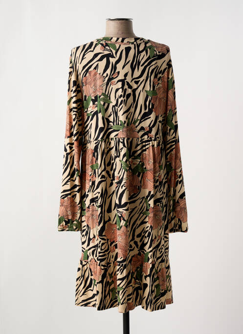 Robe mi-longue beige RINGELLA pour femme