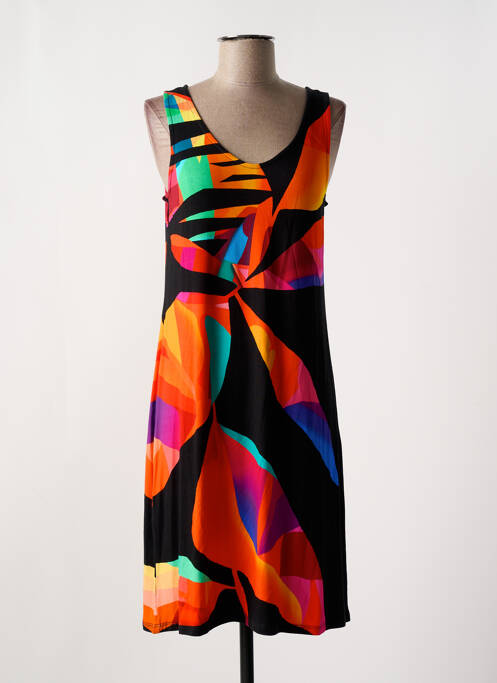 Robe mi-longue noir MASSANA pour femme