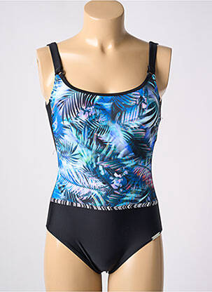 Maillot de bain 1 pièce stretch haut soutien-gorge moulé bleu SUNMAN femme