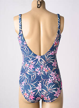Maillot de bain 1 pièce stretch haut soutien-gorge moulé bleu OLYMPIA femme