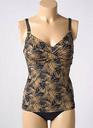 Tankini imprimé tie and dye noir OLYMPIA femme