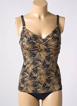 Tankini imprimé tie and dye noir OLYMPIA femme