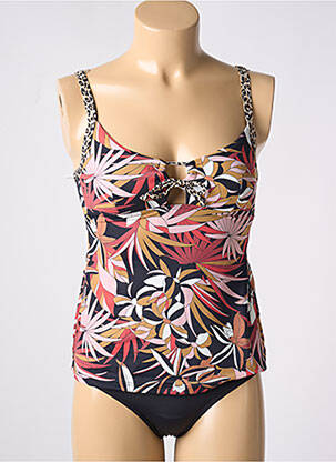 Tankini imprimé tie and dye noir OLYMPIA femme