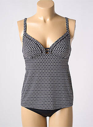 Tankini imprimé fantaisie noir OLYMPIA femme