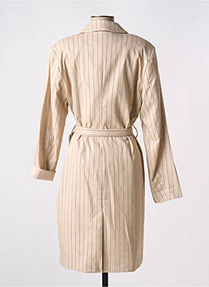 Trench tissage popeline sans capuche beige KAFFE femme