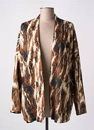 Veste casual coupe droite marron EMA BLUE'S femme
