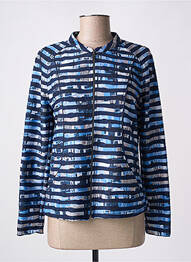 Veste casual col rond bleu FRANK WALDER femme