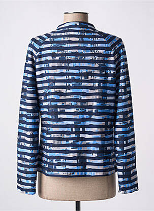 Veste casual col rond bleu FRANK WALDER femme