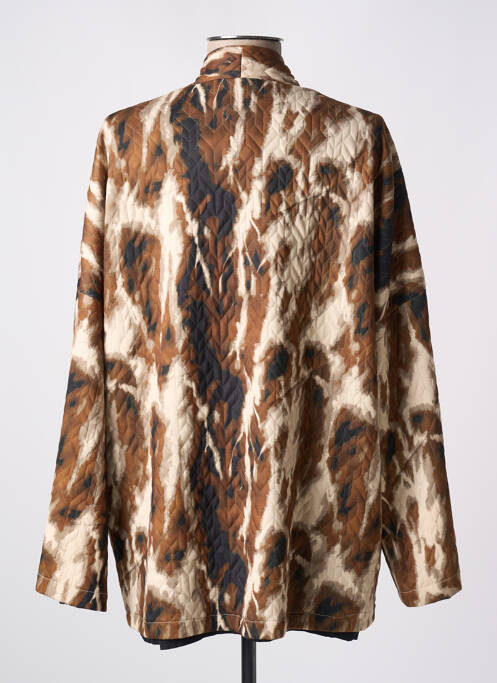 Veste casual coupe droite marron EMA BLUE'S femme