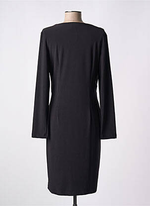 Robe mi-longue manches longues manches longues noir FRANK WALDER femme