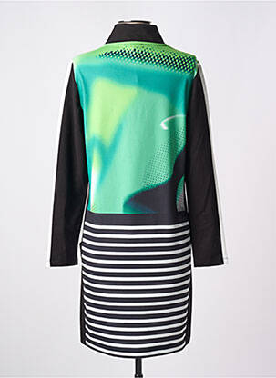 Robe mi-longue imprimé fantaisie manches longues vert TUZZI femme