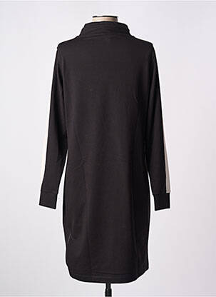 Robe mi-longue imprimé fantaisie manches longues noir TUZZI femme