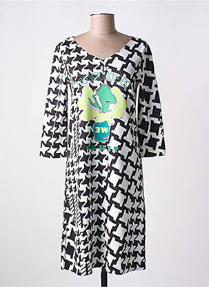 Robe mi-longue manches 3/4 manches 3/4 vert TUZZI femme