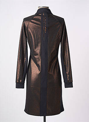 Robe mi-longue manches longues manches longues marron TUZZI femme
