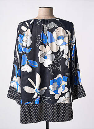 Blouse imprimé fleurs manches longues bleu BETTY BARCLAY femme