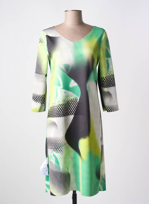 Robe mi-longue manches 3/4 manches 3/4 vert TUZZI femme