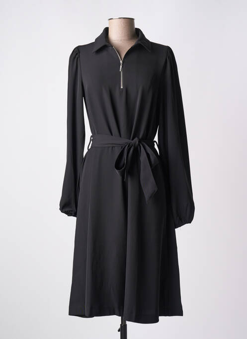 Robe mi-longue noir KAFFE pour femme