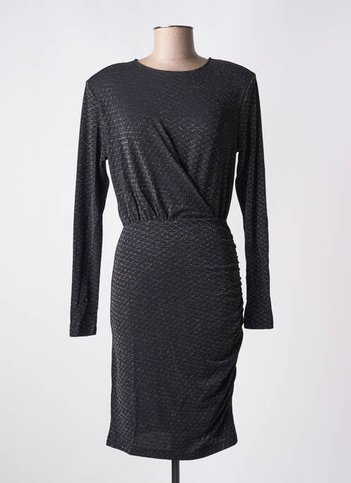 Robe mi-longue noir KAFFE pour femme