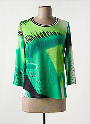 Top imprimé fantaisie manches 3/4 vert TUZZI femme