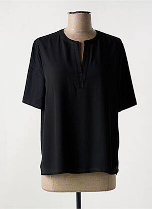 Blouse manches courtes manches courtes noir FRANK WALDER femme