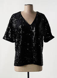 Top manches courtes manches courtes noir KAFFE femme