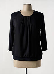 Top coupe cintrée manches 3/4 noir FRANK WALDER femme