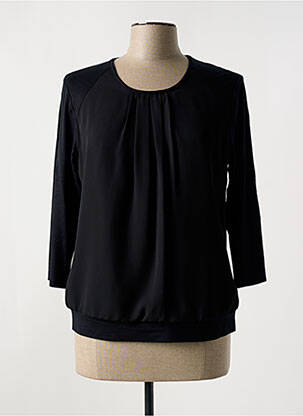 Top coupe cintrée manches 3/4 noir FRANK WALDER femme