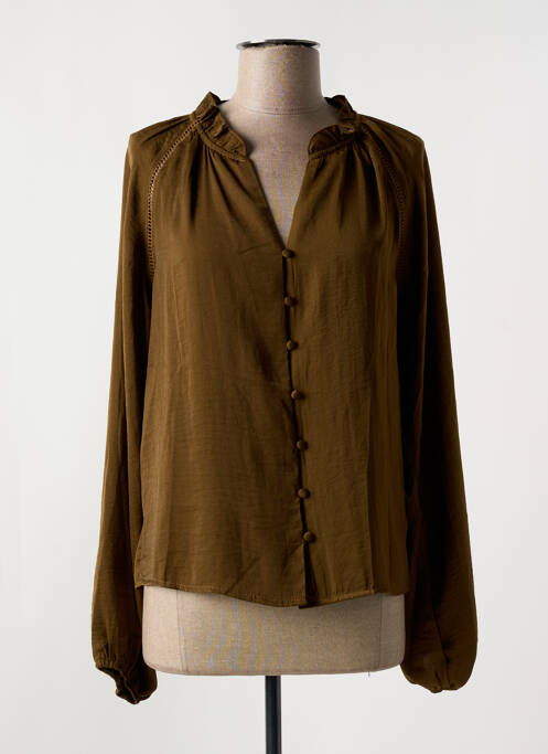 Chemisier marron PEACE N'LOVE pour femme