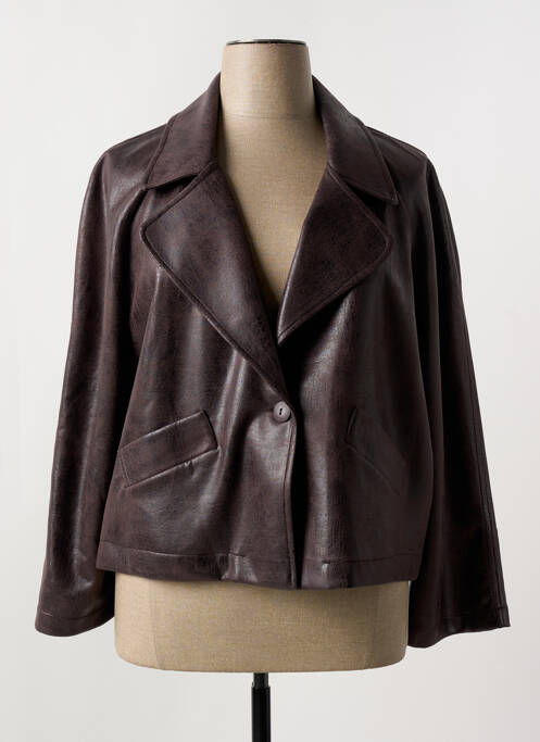 Veste casual marron HALOGENE pour femme