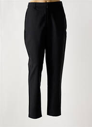Pantalon chino tissage popeline taille haute noir KAFFE femme