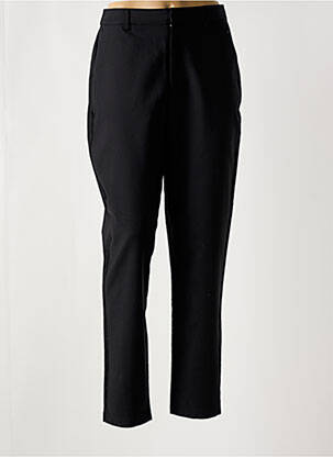 Pantalon chino tissage popeline taille haute noir KAFFE femme