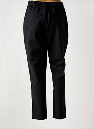 Pantalon chino tissage popeline taille haute noir KAFFE femme