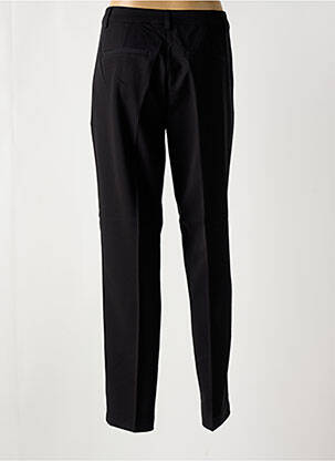 Pantalon chino tissage popeline taille haute noir KAFFE femme