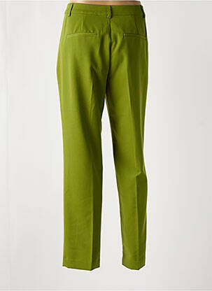 Pantalon chino tissage popeline taille haute vert KAFFE femme