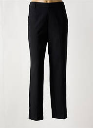 Pantalon droit tissage crêpe taille haute noir KAFFE femme