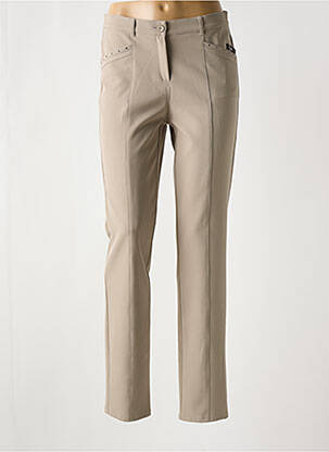 Pantalon slim taille normale taille normale beige FRANK WALDER femme