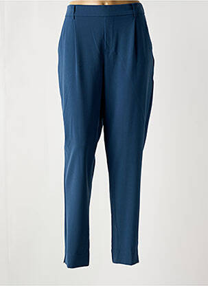Pantalon droit tissage popeline taille normale bleu CISO femme