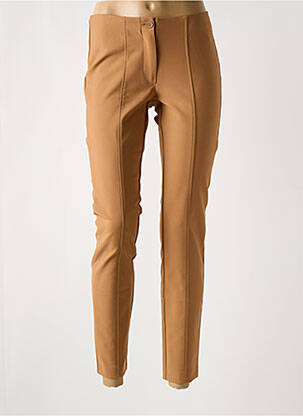 Pantalon slim taille élastique marron BETTY BARCLAY femme