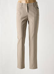 Pantalon slim beige FRANK WALDER pour femme seconde vue