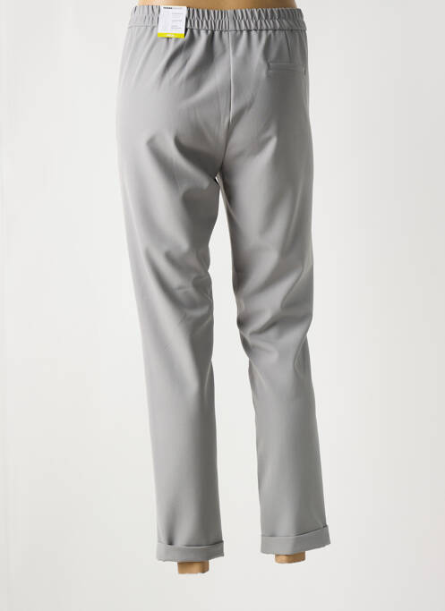Pantalon droit tissage crêpe taille normale gris FRANK WALDER femme